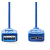 Image de Nedis - Câble USB - USB type A (M) pour Micro-USB de type B (M) - USB 3.0 - 5 m - rond - bleu