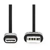 Image de Nedis - Câble USB - USB-C (M) pour USB (M) - USB 2.0 - 1 m - noir