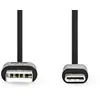Image de Nedis - Câble USB - 24 pin USB-C (M) pour USB (M) - USB 2.0 - 10 cm - noir