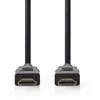 Image de Nedis Premium High Speed - Câble HDMI avec Ethernet - HDMI mâle droit pour HDMI mâle droit - 5 m - blindé - noir - rond support 4K