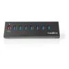 Image de Nedis UHUBUP3810BK - Concentrateur (hub) - 7 x SuperSpeed USB 3.0 + 1 x USB 3.0 SuperSpeed (charge) - de bureau