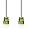 Image de Nedis - Cordon de raccordement - RJ-45 (M) droit pour RJ-45 (M) droit - 1 m - 6 mm - SFTP - CAT 7 - sans halogène, moulé, sans crochet - gris