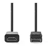 Image de Nedis - Câble adaptateur - DisplayPort mâle pour HDMI mâle - 1 m - anthracite - support pour 4K30Hz