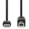 Image de Nedis - Câble USB - 24 pin USB-C (M) pour USB type B (M) - USB 2.0 - 2 m - rond - noir