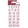 Image de Autocollants chiffres floqués rouges pour Calendrier de l'Avent - Barok - Artemio