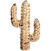 Image de Cactus en jacinthe d'eau tressée Natural Living - H. 45 cm - Marron