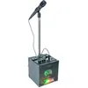 Image de Ensemble Karaoké Party actif lumineux avec animation lumineuse + 2 micros et support Gris