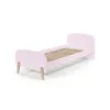 Image de Vipack Vipack Lit Simple Kiddy En Bois Laqu Et Brut Et Sommier 90x200cm Vieux Rose