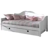 Image de Vipack Amori Lit Capitaine Laqu Blanc + Sommier + Lit Gigogne