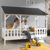 Image de Lit Cabane Malia 90x200 - Toit Noir