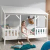 Image de Lit Cabane Malia 90x200 - Toit Blanc