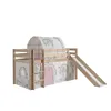 Image de Vipack Pino Lit Compact Avec Toboggan + Rideau De Lit Birdy + Tunnel De Lit Birdy
