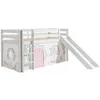 Image de Vipack Vipack Pino Lit Mezzanine Avec Toboggan + Rideau De Lit Birdy