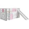 Image de Vipack Vipack Pino Lit Mezzanine Avec Toboggan + Birdy Rideau De Lit Et 3 Pochettes