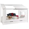 Image de Vipack Lio Lit Cabane 90x200cm + Set De Rideaux Blancs