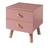 Image de Vipack Table de chevet à 2 tiroirs Billy Bois Rose terre