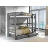 Image de Vipack Vipack Lit Enfant Superpos Hauteur 180 Pino 90x200cm Gris + 2 Tiroirs De Lit
