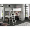 Image de Vipack Pino Lit Mezzanine 140x200 Blanc + Plan De Travail