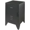 Image de Vipack Table de chevet avec porte Bronxx Métal Noir mat