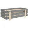 Image de 3 Lits Modulo Arrow Gris Empilables 90x200 L 203,6 X Lg 93,8 X H 27,5 Cm