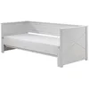 Image de Maisonetstyles Lit Banquette Extensible 90/180x200 Cm Blanc - Pino