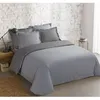 Image de VISION Parure de couette bicolore 100% coton - 1 housse de couette 220x240 cm + 2 taies doreiller 65x65 cm - Gris et gris pe