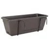 Image de Artevasi Kit Jardiniere Venezia Avec Réserve D'eau - 10 L - 49 X 19,5 X 16,6 Cm - Gris Anthracite