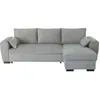 Image de Canapé D'Angle Convertible Réversible Max - Méridienne Avec Coffre - Tissu Gris Clair - L 240 X P 143 X H 85 Cm