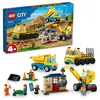 Image de LEGO City - Les camions de chantier et la grue Ã  boule de dÃ©molition - 60391