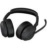 Image de Jabra Evolve2 55 UC Stereo - Micro-casque - sur-oreille - Bluetooth - sans fil - Suppresseur de bruit actif - USB-C, USB-A - noir - avec support de chargement - certifié Zoom, Cisco Webex Certified, Optimisé pour la CU, Certifié Alcatel-Lucent, Certifi