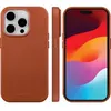 Image de dbramante1928 Roskilde - Coque de protection pour téléphone portable - compatibilité avec MagSafe - cuir pleine fleur - brun clair - pour Apple iPhone 15 Pro