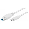 Image de MicroConnect - Câble USB - USB type A (M) pour 24 pin USB-C (M) - USB 3.1 - 1 m - moulé - blanc