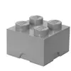 Image de Lego brique rangement empilable gris pâle 4 plots 25x25x18cm