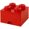 Image de Lego Rangements LEGO - Brique Rouge de rangement à tiroir 4 tenons - 5006140