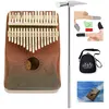 Image de Kalimba piano à pouce 17 touches en bois acajou parfait pour debutants enfants