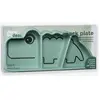 Image de Assiette Stick&Stay Croco en silicone vert TU