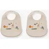 Image de Lot 2 bavoirs Tilda en silicone - écru TU