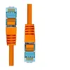 Image de ProXtend - Cordon de raccordement - RJ-45 (M) pour RJ-45 (M) - 5 m - 6 mm - SFTP, PiMF - CAT 6a - IEEE 802.3at - sans halogène, moulé, sans crochet, bloqué - orange