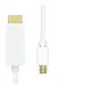 Image de ProXtend - Câble adaptateur - Mini DisplayPort mâle pour HDMI mâle - 5 m - triple blindage - blanc - support 4K30Hz (3840 x 2160)