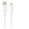 Image de eSTUFF INFINITE - Câble USB - 24 pin USB-C (M) droit pour USB (M) droit - USB 2.0 - 1 m - USB Power Delivery (60W), plastique recyclé à 100 % - blanc