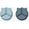 Image de Lot 2 assiettes à compartiment Stacy - bleu TU