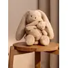 Image de Berto peluche lapin maman et bébé écru TU