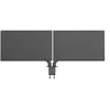Image de Vision VFM-DAD/4 - Kit de montage - bras réglable - pour 2 écrans LCD ou un écran LCD et un ordinateur portable / tablette - aluminium, acier - noir mat - Taille d'écran : 17"-27" - montrable sur bureau