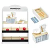 Image de Mamabrum Marchande Enfant En Bois 67 *46,5 *22 Cm - Stand Vendeur Balance, Terminal Avec Carte & 4 Pommes - Couleurs Ecologiques