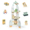 Image de Jouet Enfant FusÃ©e Spatiale En Bois Mamabrum Avec Ascenseur Et Accessoires Ã Construire- Garage Enfant +3ans - 2 Astronautes, Robot, Extraterrestre