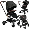 Image de Momi Adelle - Poussette Citadine LÃ©gÃ¨re 7,5 Kg - SiÃ¨ge Rotatif 360Â° - DÃ¨s 6 Mois JusquâÃ 22 Kg - Noir/DorÃ©