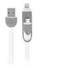 Image de Forever - Câble USB - USB (M) pour Micro-USB de type B, Lightning (M) - 1 m - blanc