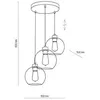 Image de Suspension Cubus, Ã 3 Lampes, Graphite