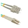 Image de Qoltec - Cordon de raccordement - LC/UPC multimode (M) pour SC/UPC multimode (M) - 1 m - 1 m - fibre optique - duplex - 50 / 125 microns - OM4 - sans halogène - menthe