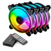 Image de Savio Savio FAN-01 4-pack 120mm ARGB fan including controller and remote control Boitier PC Ventilateur 12 cm Noir 4 pièce(s)